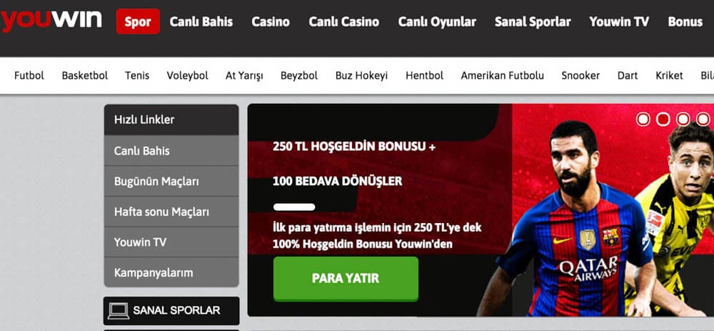 youwin bonuslari nasil